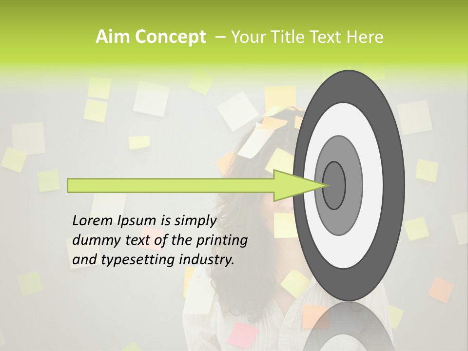 Businesswoman Note Busy PowerPoint Template