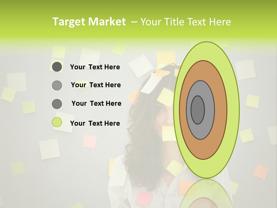 Businesswoman Note Busy PowerPoint Template