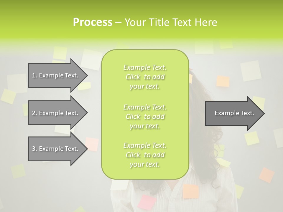 Businesswoman Note Busy PowerPoint Template