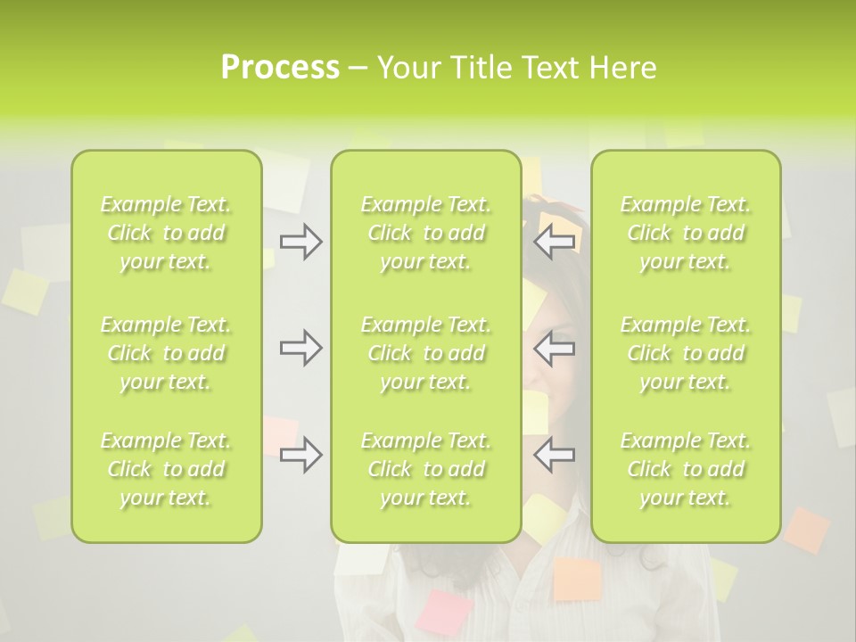 Businesswoman Note Busy PowerPoint Template