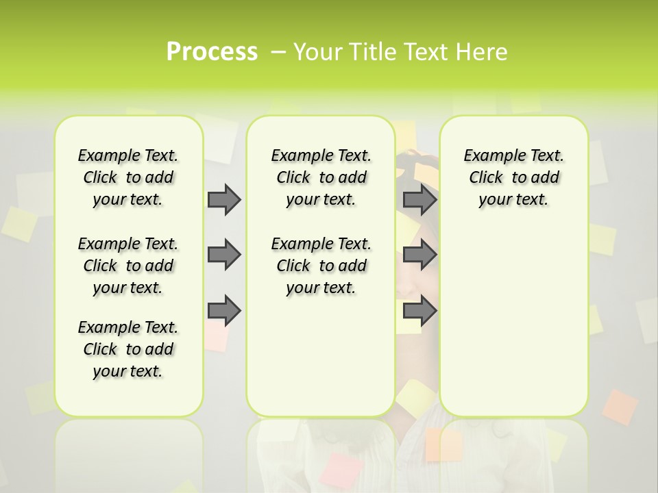 Businesswoman Note Busy PowerPoint Template