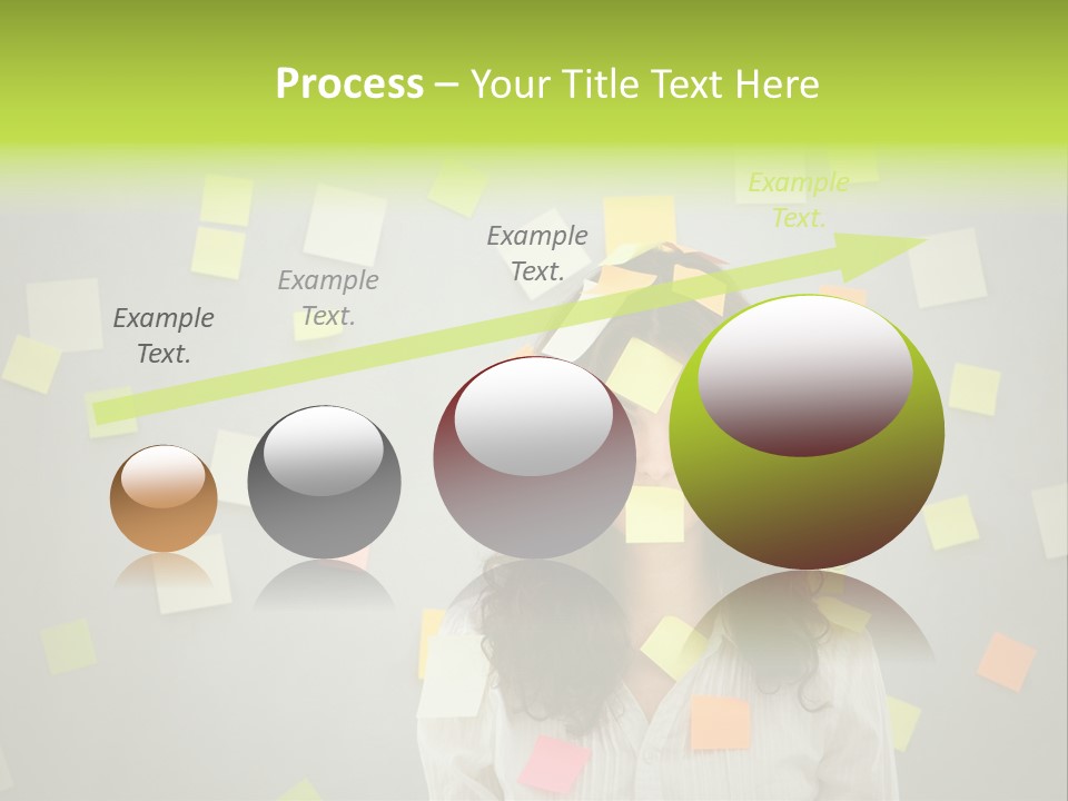 Businesswoman Note Busy PowerPoint Template