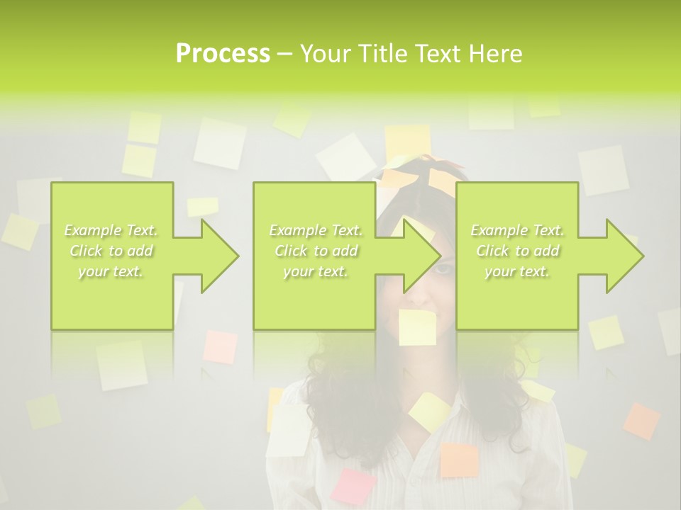 Businesswoman Note Busy PowerPoint Template