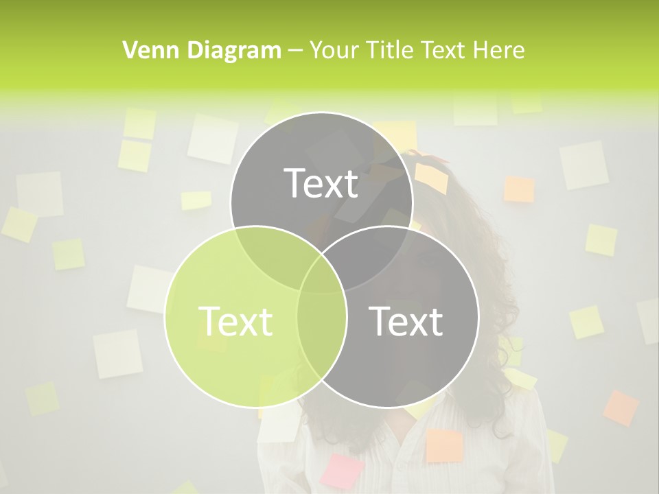 Businesswoman Note Busy PowerPoint Template