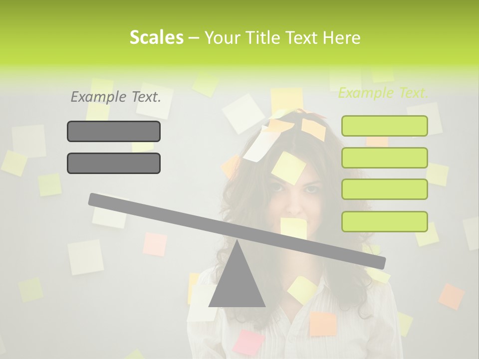 Businesswoman Note Busy PowerPoint Template