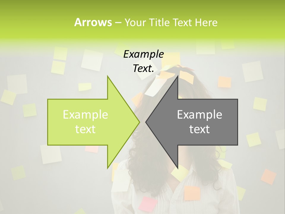 Businesswoman Note Busy PowerPoint Template