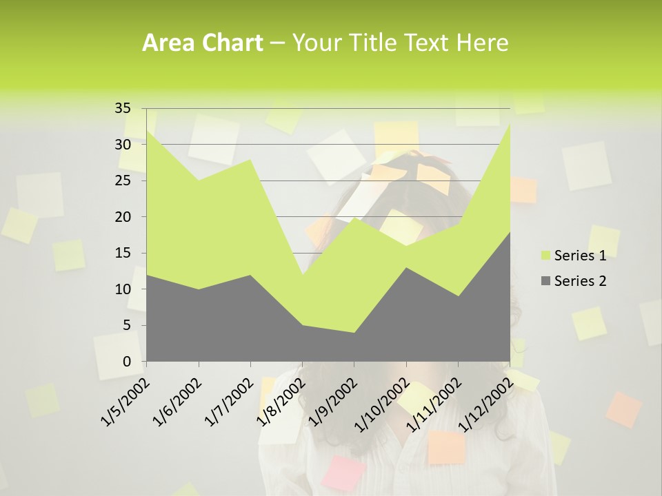 Businesswoman Note Busy PowerPoint Template