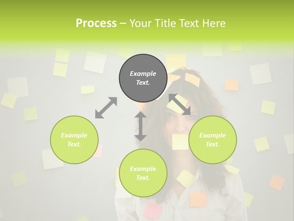 Businesswoman Note Busy PowerPoint Template