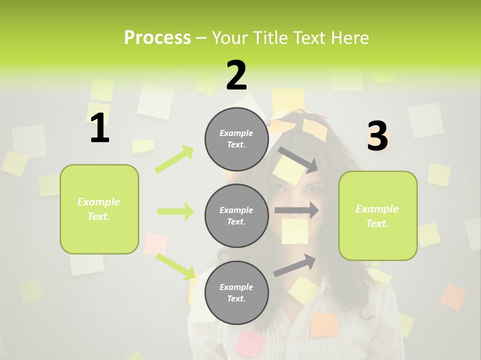 Businesswoman Note Busy PowerPoint Template