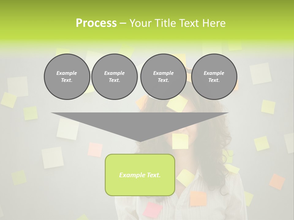 Businesswoman Note Busy PowerPoint Template