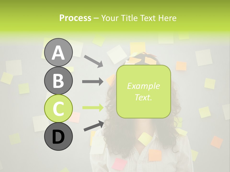 Businesswoman Note Busy PowerPoint Template