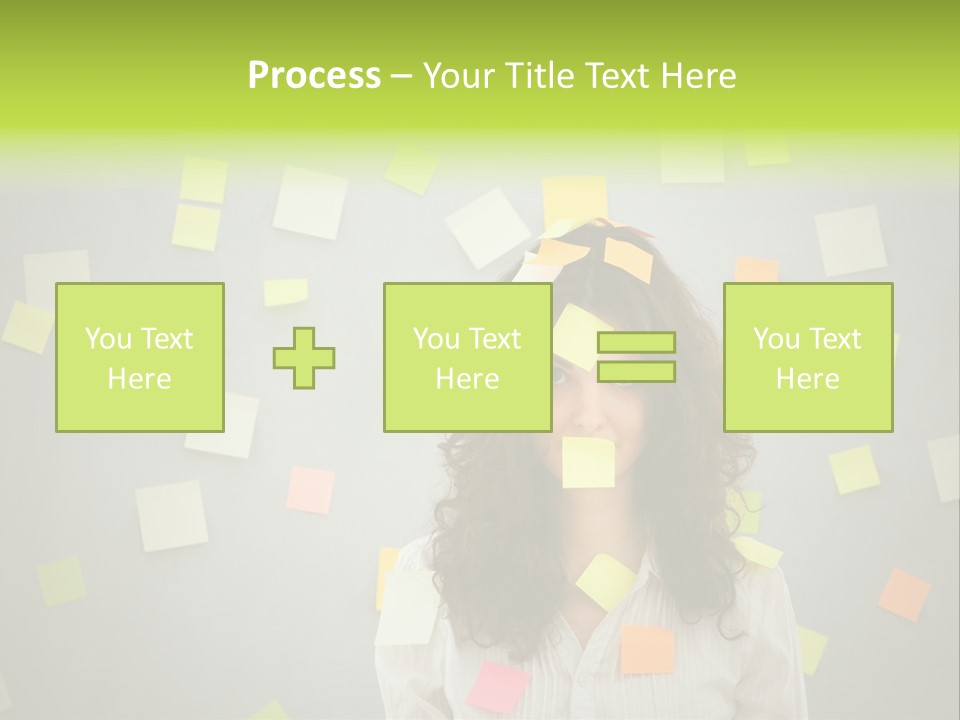 Businesswoman Note Busy PowerPoint Template