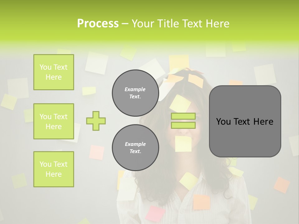 Businesswoman Note Busy PowerPoint Template