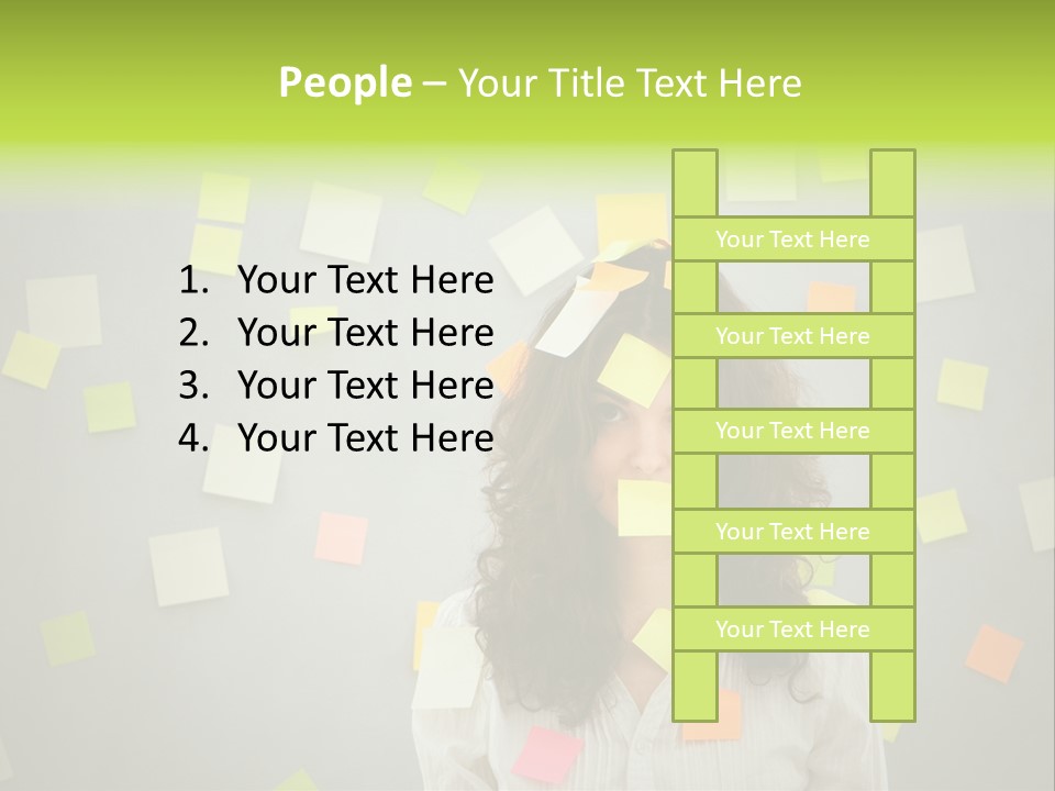 Businesswoman Note Busy PowerPoint Template