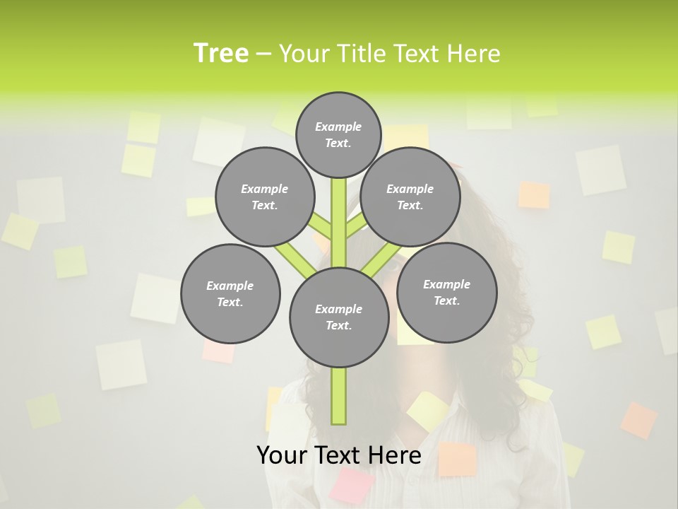 Businesswoman Note Busy PowerPoint Template