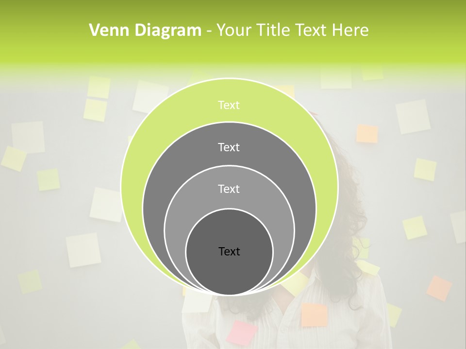 Businesswoman Note Busy PowerPoint Template