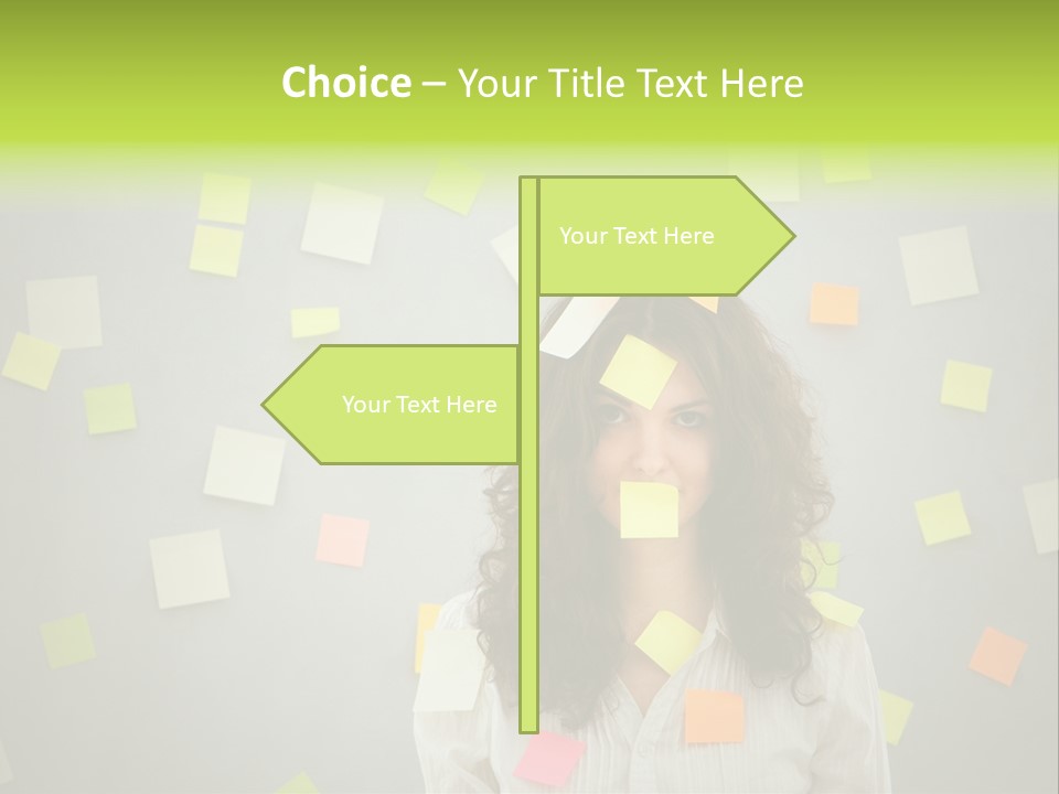 Businesswoman Note Busy PowerPoint Template