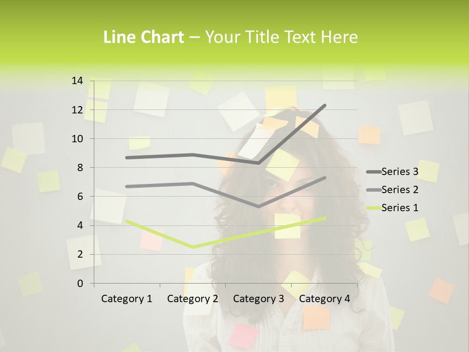 Businesswoman Note Busy PowerPoint Template