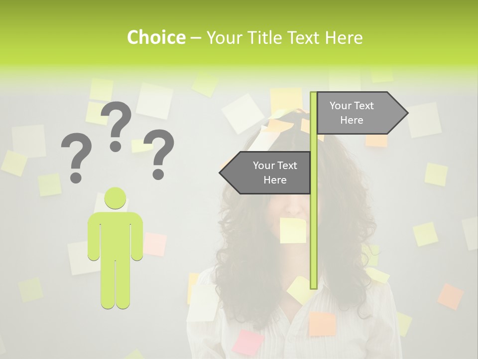 Businesswoman Note Busy PowerPoint Template