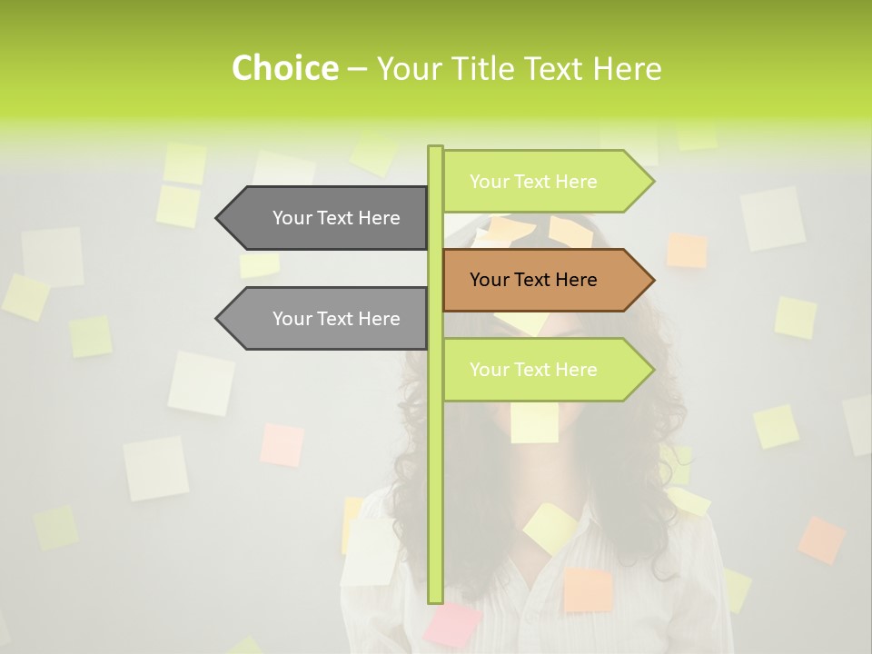 Businesswoman Note Busy PowerPoint Template