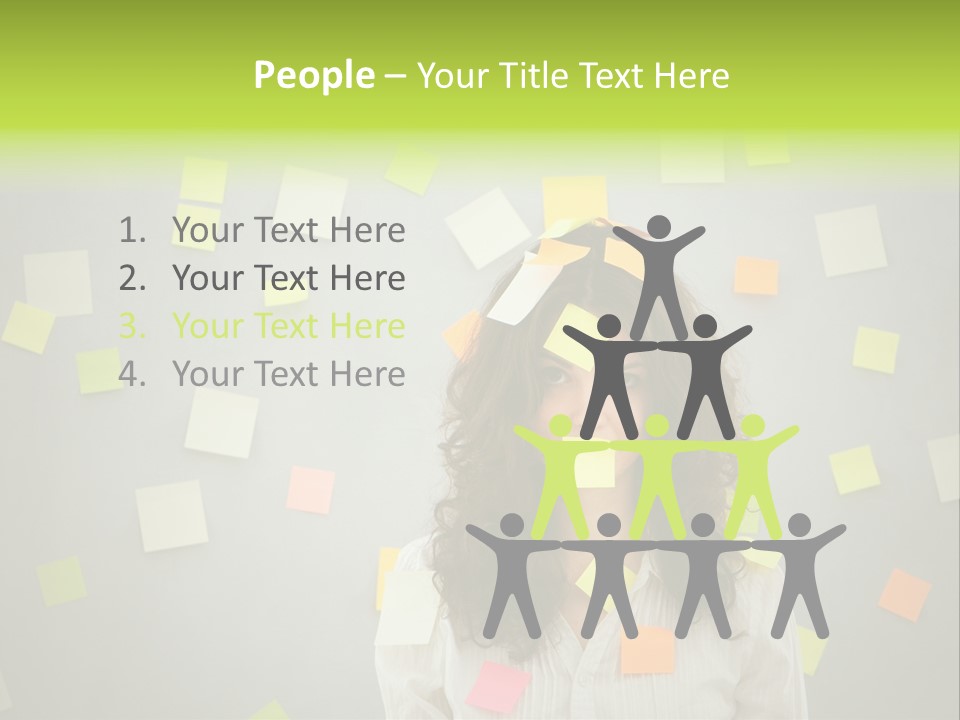 Businesswoman Note Busy PowerPoint Template