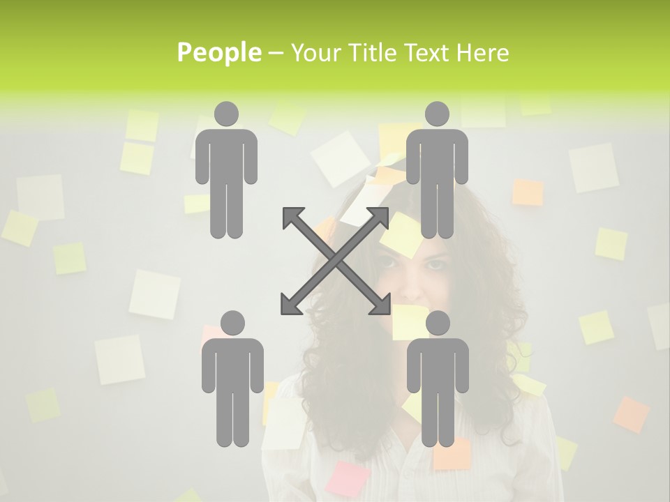 Businesswoman Note Busy PowerPoint Template