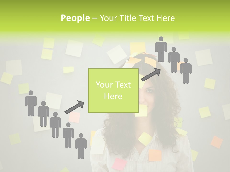 Businesswoman Note Busy PowerPoint Template