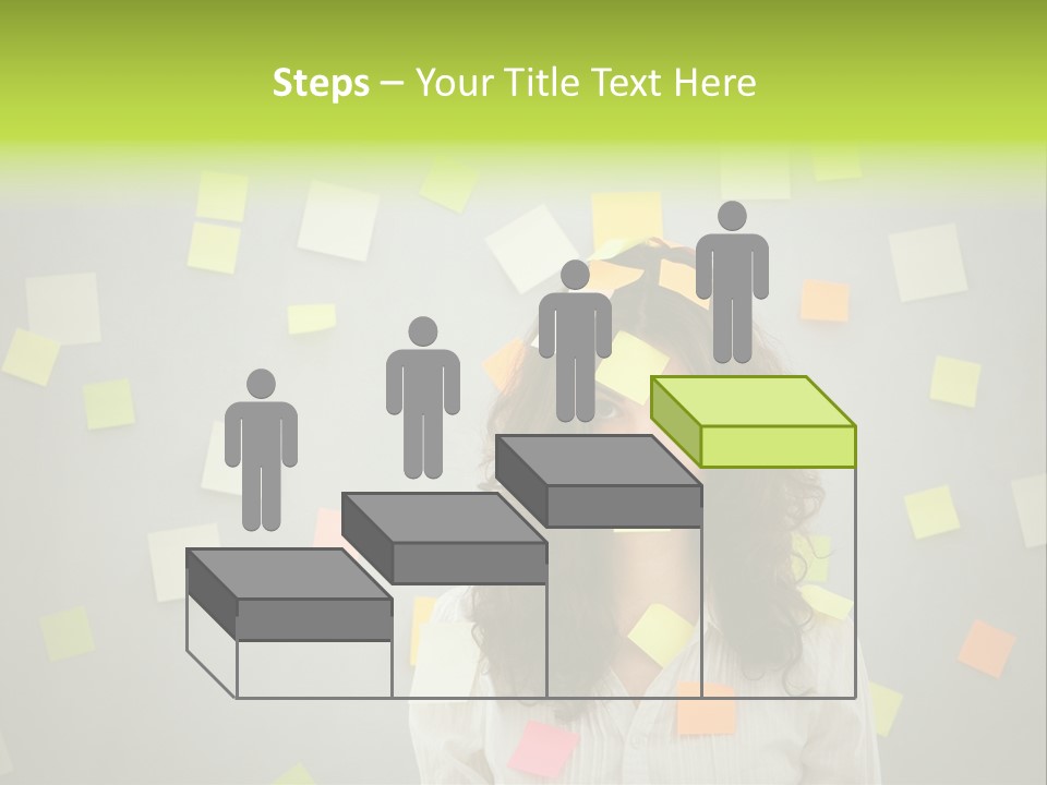 Businesswoman Note Busy PowerPoint Template