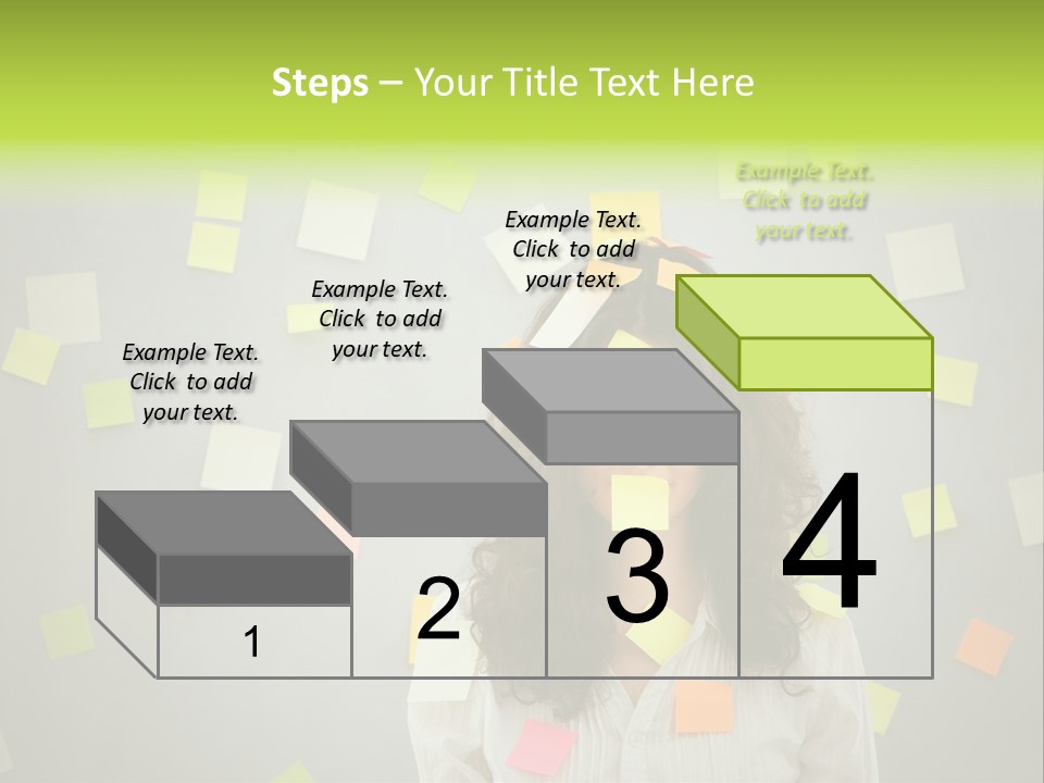 Businesswoman Note Busy PowerPoint Template