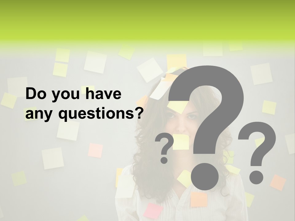 Businesswoman Note Busy PowerPoint Template