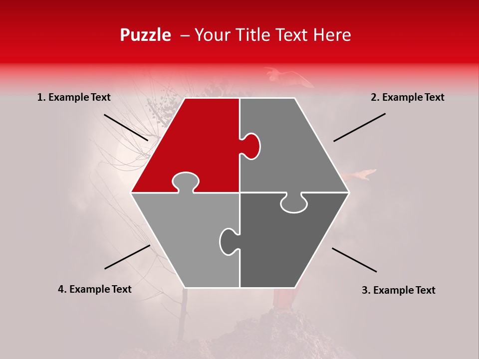 Muscular Combat Heron PowerPoint Template