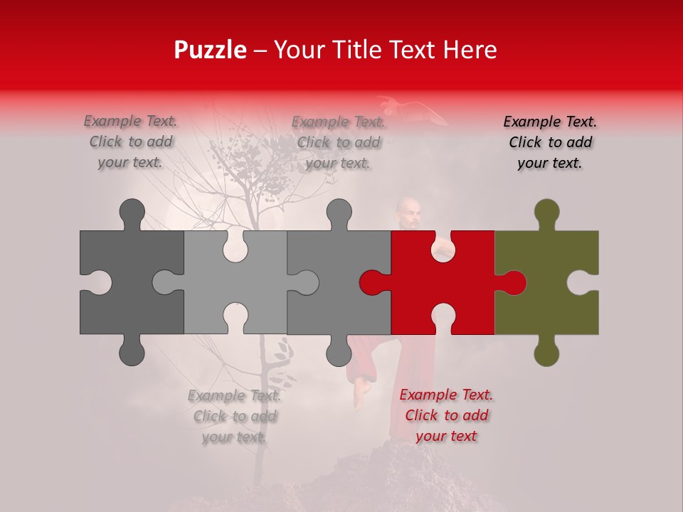 Muscular Combat Heron PowerPoint Template