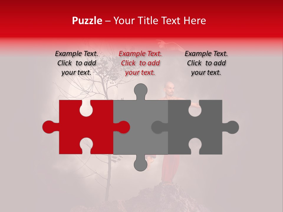 Muscular Combat Heron PowerPoint Template