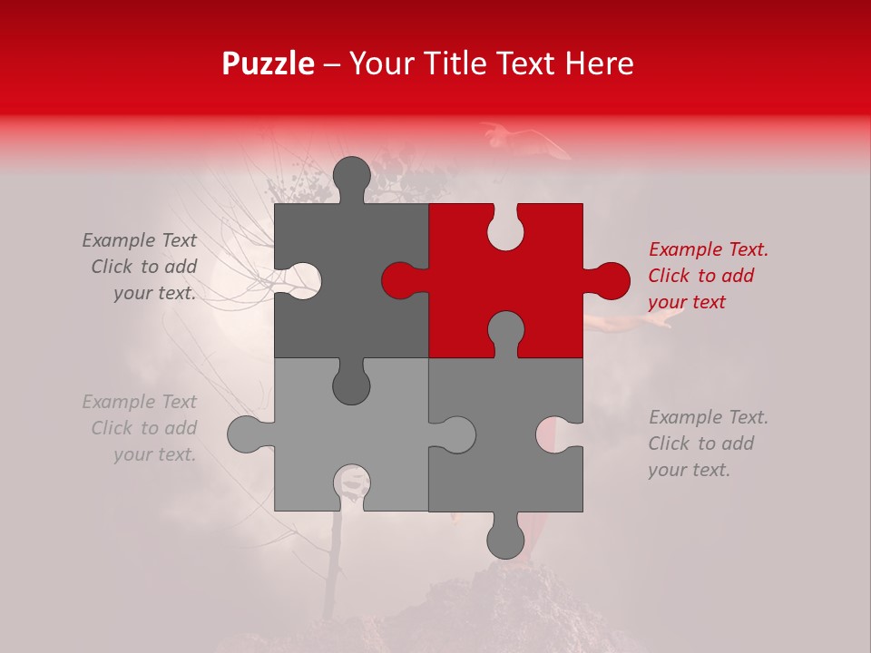 Muscular Combat Heron PowerPoint Template