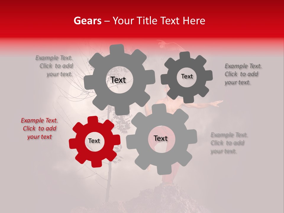 Muscular Combat Heron PowerPoint Template