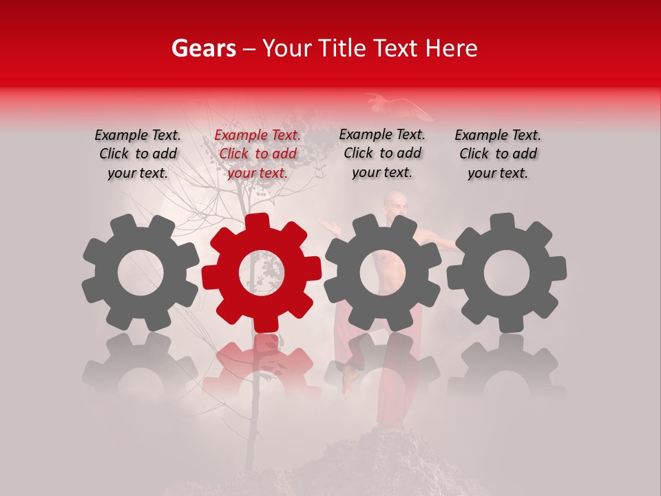 Muscular Combat Heron PowerPoint Template