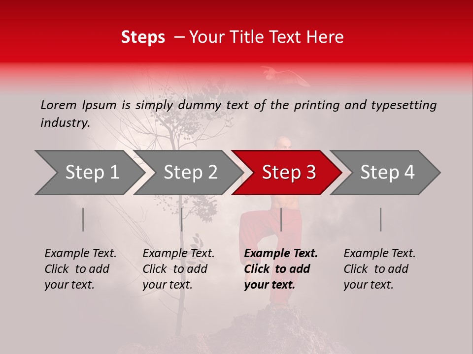 Muscular Combat Heron PowerPoint Template
