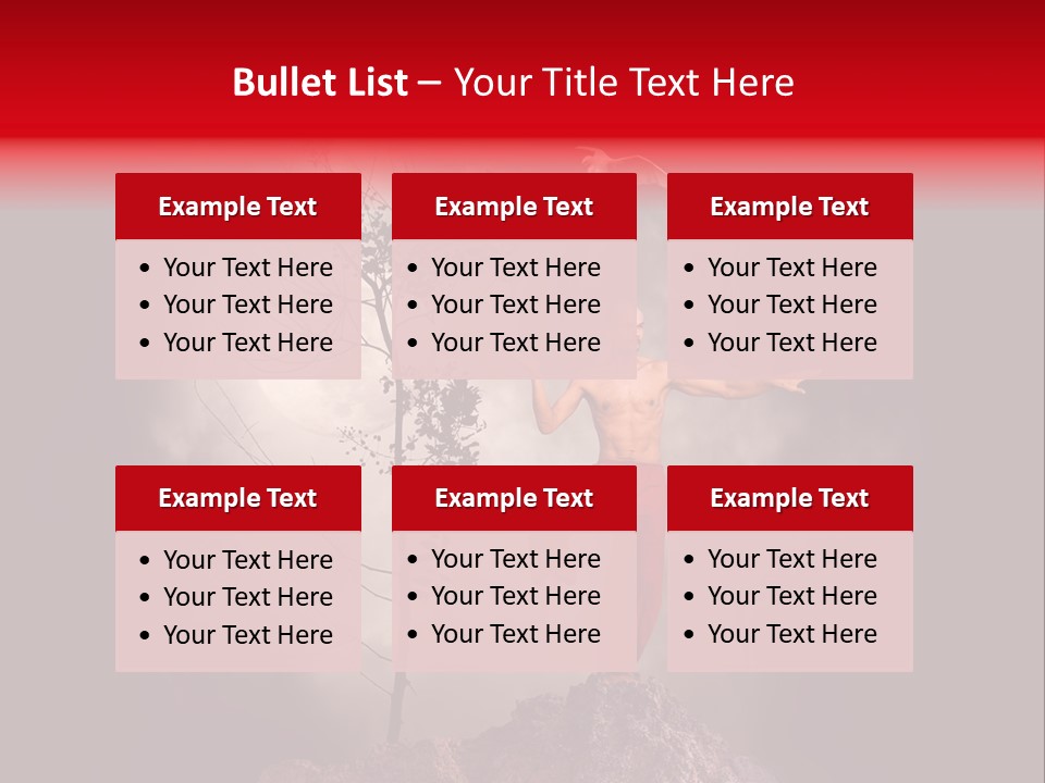 Muscular Combat Heron PowerPoint Template
