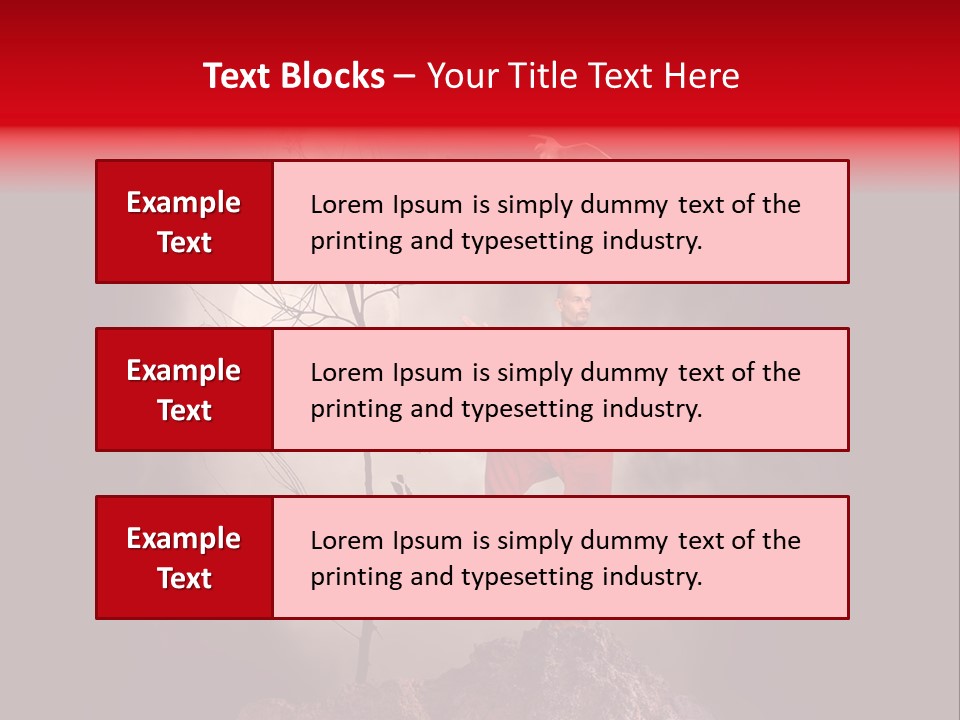 Muscular Combat Heron PowerPoint Template