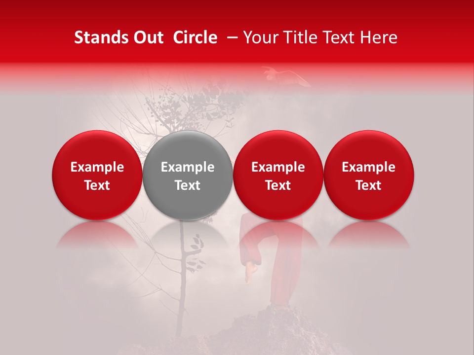 Muscular Combat Heron PowerPoint Template