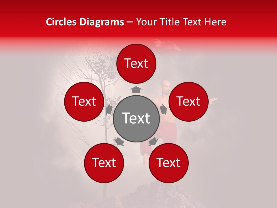 Muscular Combat Heron PowerPoint Template