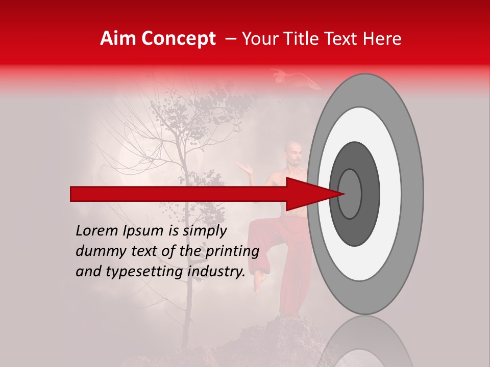Muscular Combat Heron PowerPoint Template