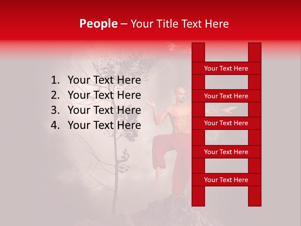 Muscular Combat Heron PowerPoint Template