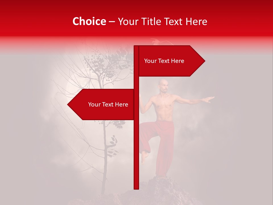 Muscular Combat Heron PowerPoint Template