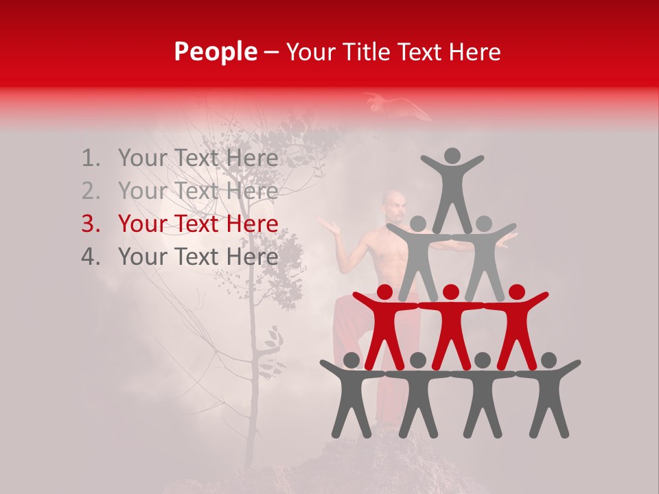 Muscular Combat Heron PowerPoint Template