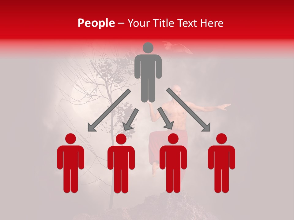 Muscular Combat Heron PowerPoint Template