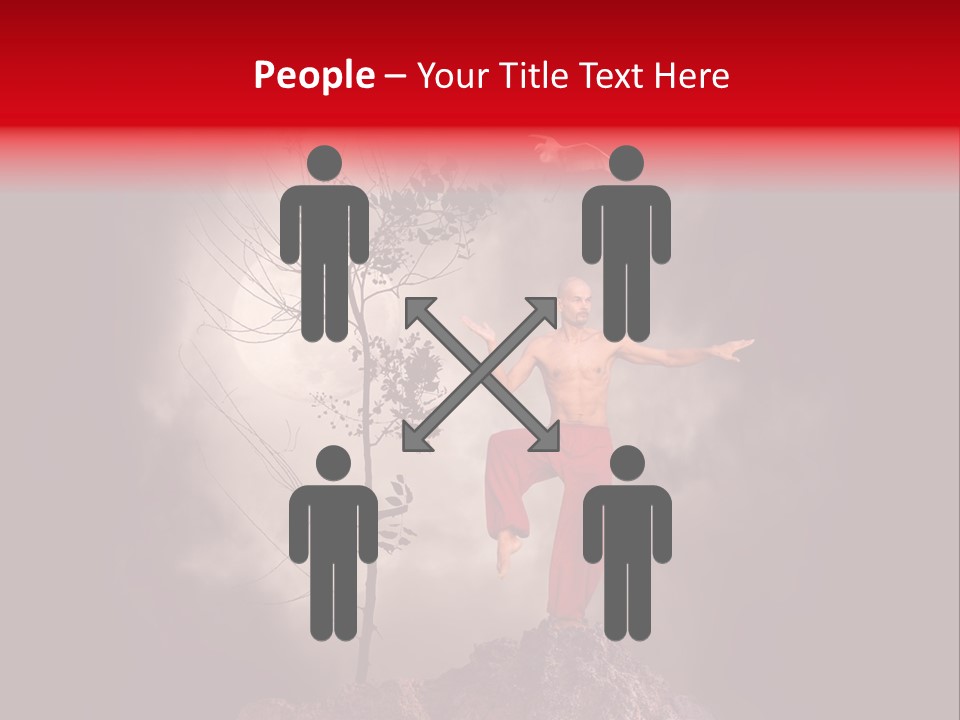 Muscular Combat Heron PowerPoint Template