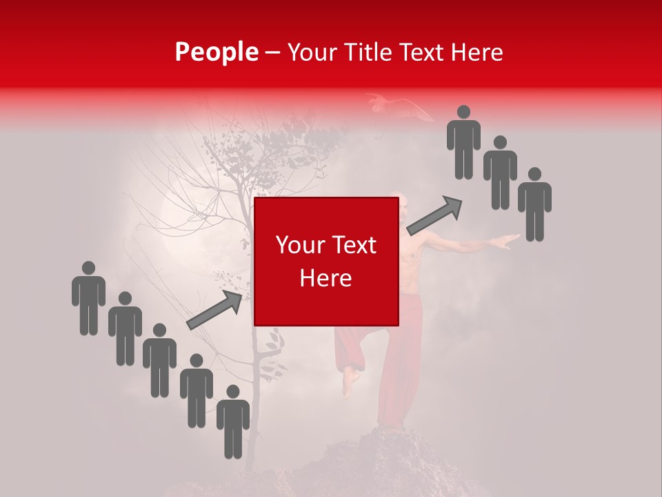 Muscular Combat Heron PowerPoint Template