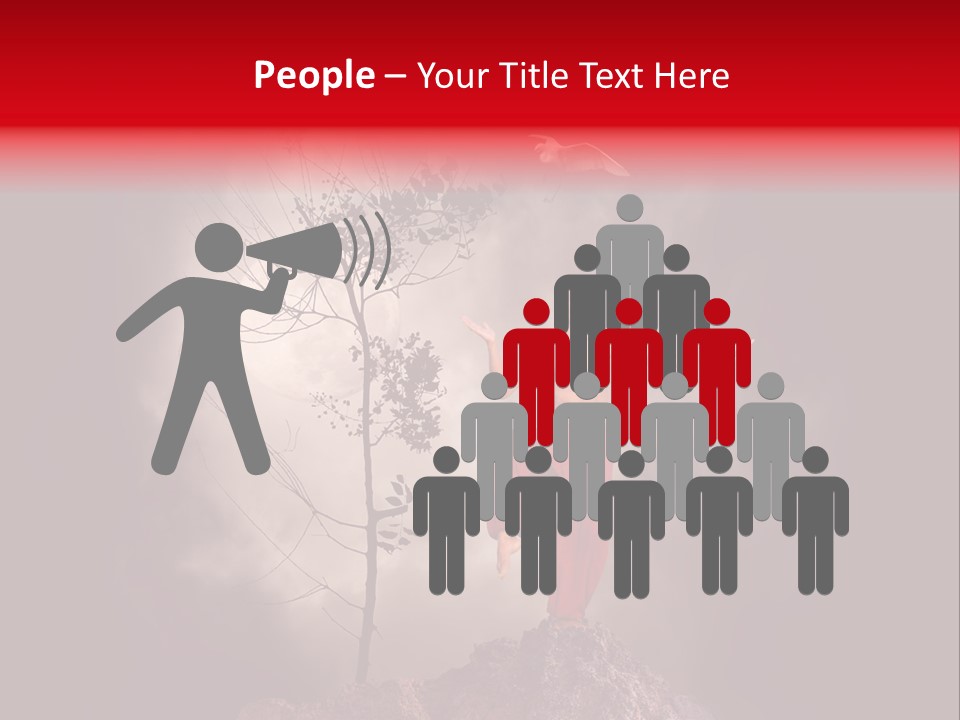 Muscular Combat Heron PowerPoint Template