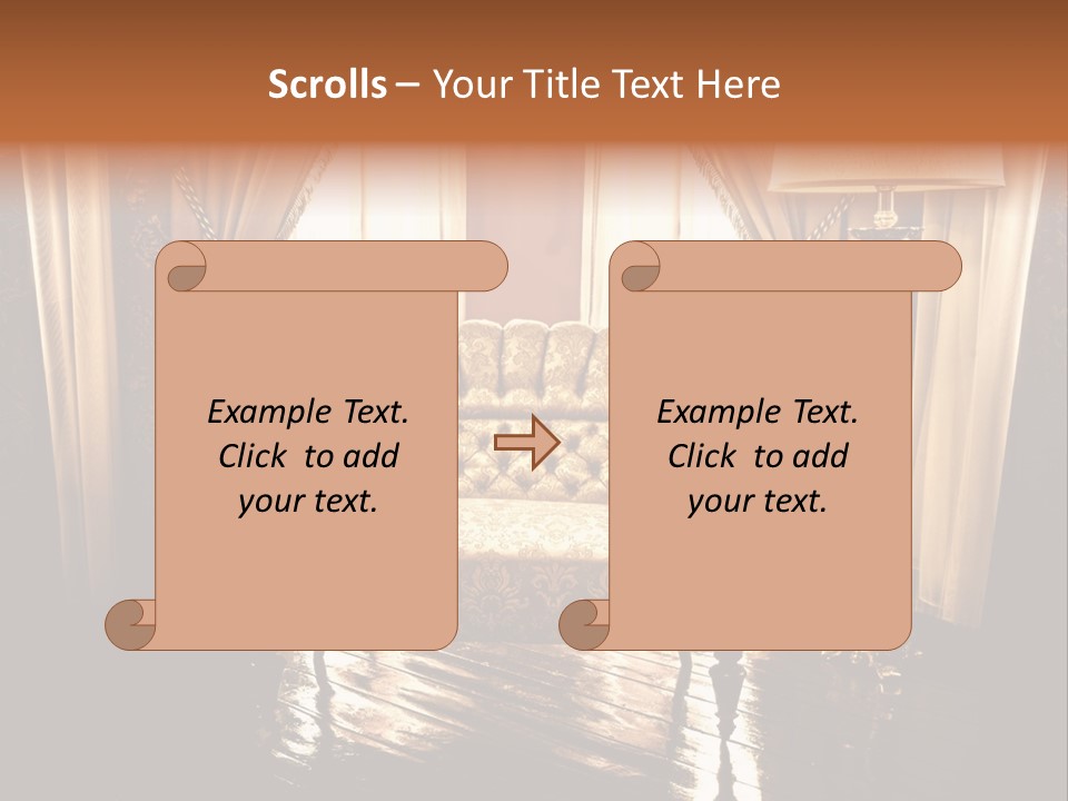 Soft Fiber Decoration PowerPoint Template